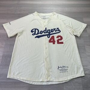 Los Angeles Dodgers Jersey Mens XL White MLB Jackie Robinson 42 WinCraft